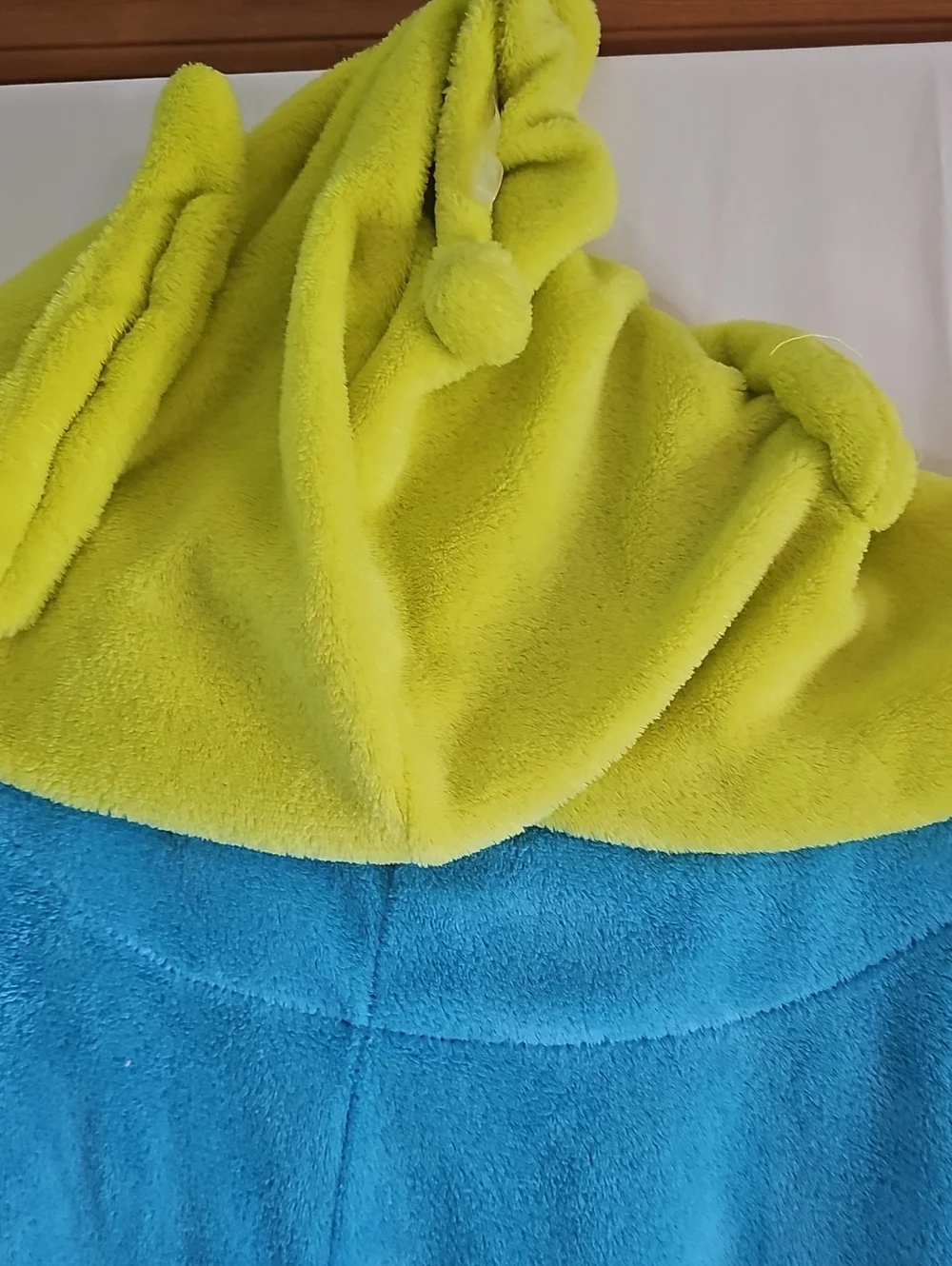 Vintage Adult Toy Story Blue Alien Hooded One-Piece Pajamas